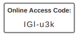online access code example IGI-u3k